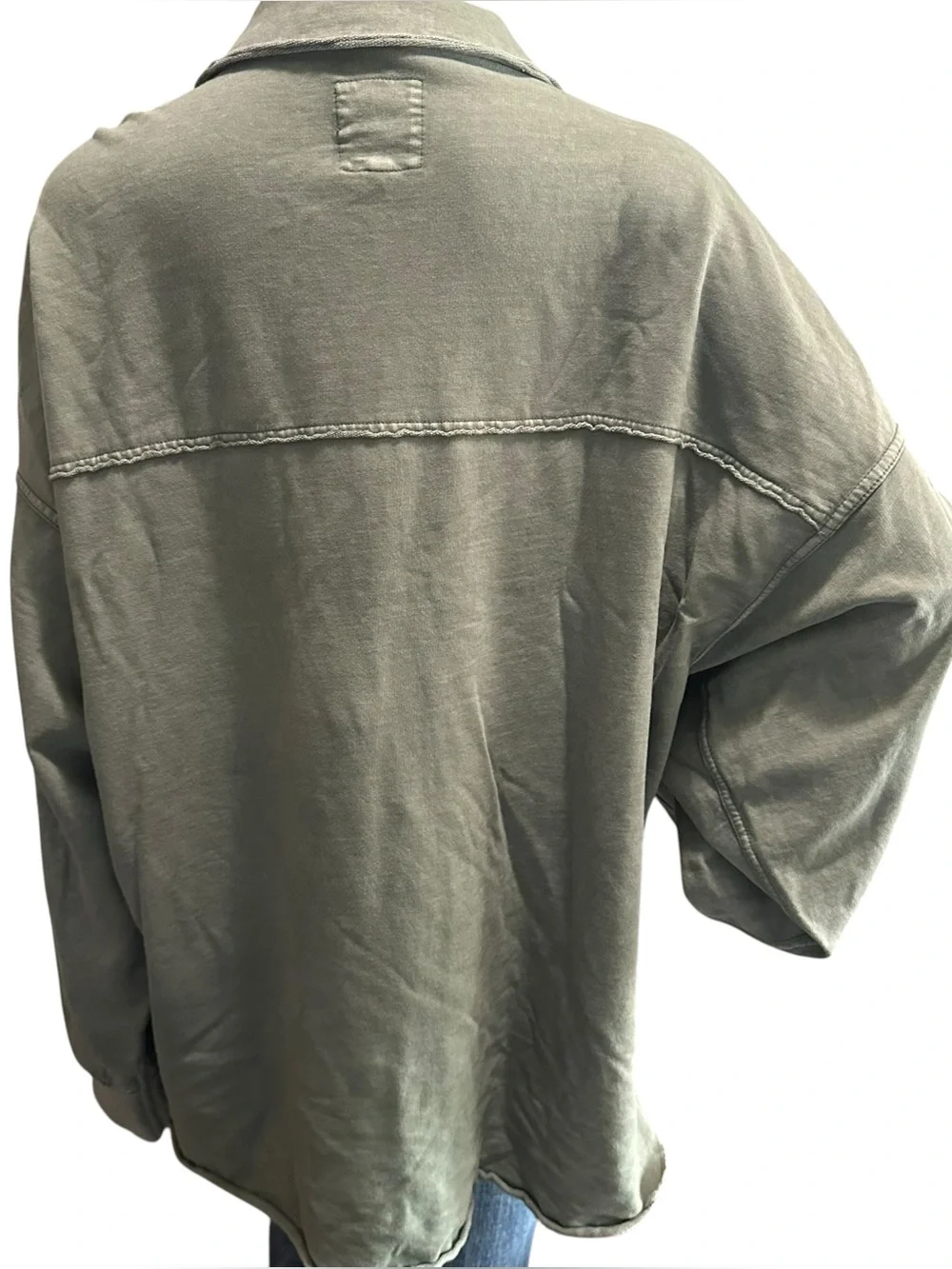Aerie Take It Easy Popover Polo Sweatshirt Sz L